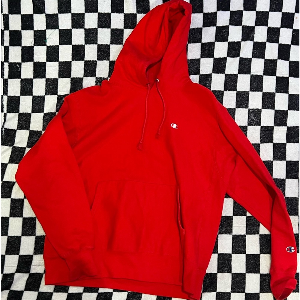 champion hoodie sweater red brand new